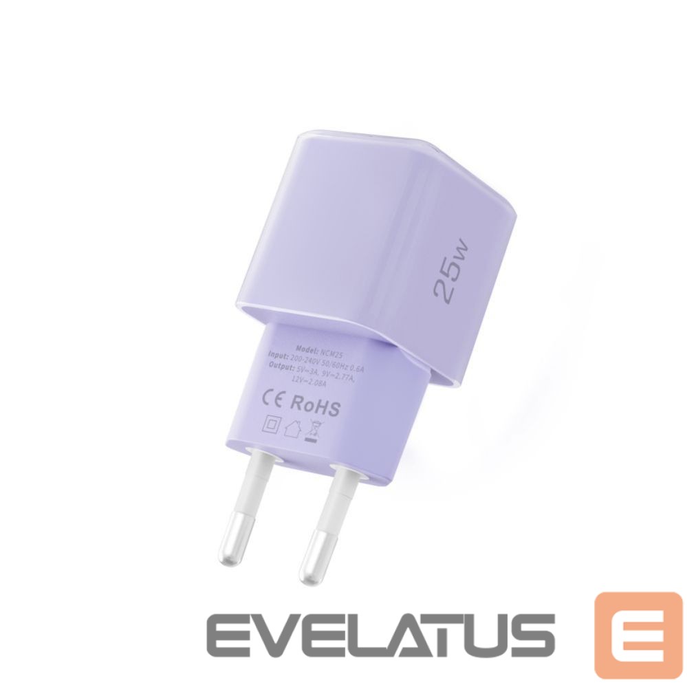 Kitos prekės Tech-Protect Tech-Protect NCM25 USB-C PD 25W Wall Charger - Purple