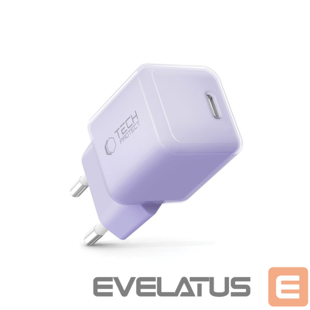 Kitos prekės Tech-Protect Tech-Protect NCM25 USB-C PD 25W Wall Charger - Purple
