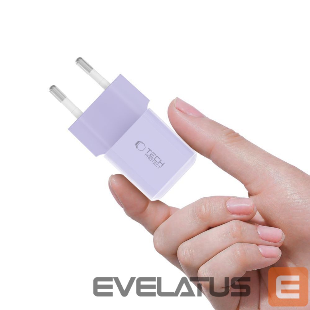 Kitos prekės Tech-Protect Tech-Protect NCM25 USB-C PD 25W Wall Charger - Purple