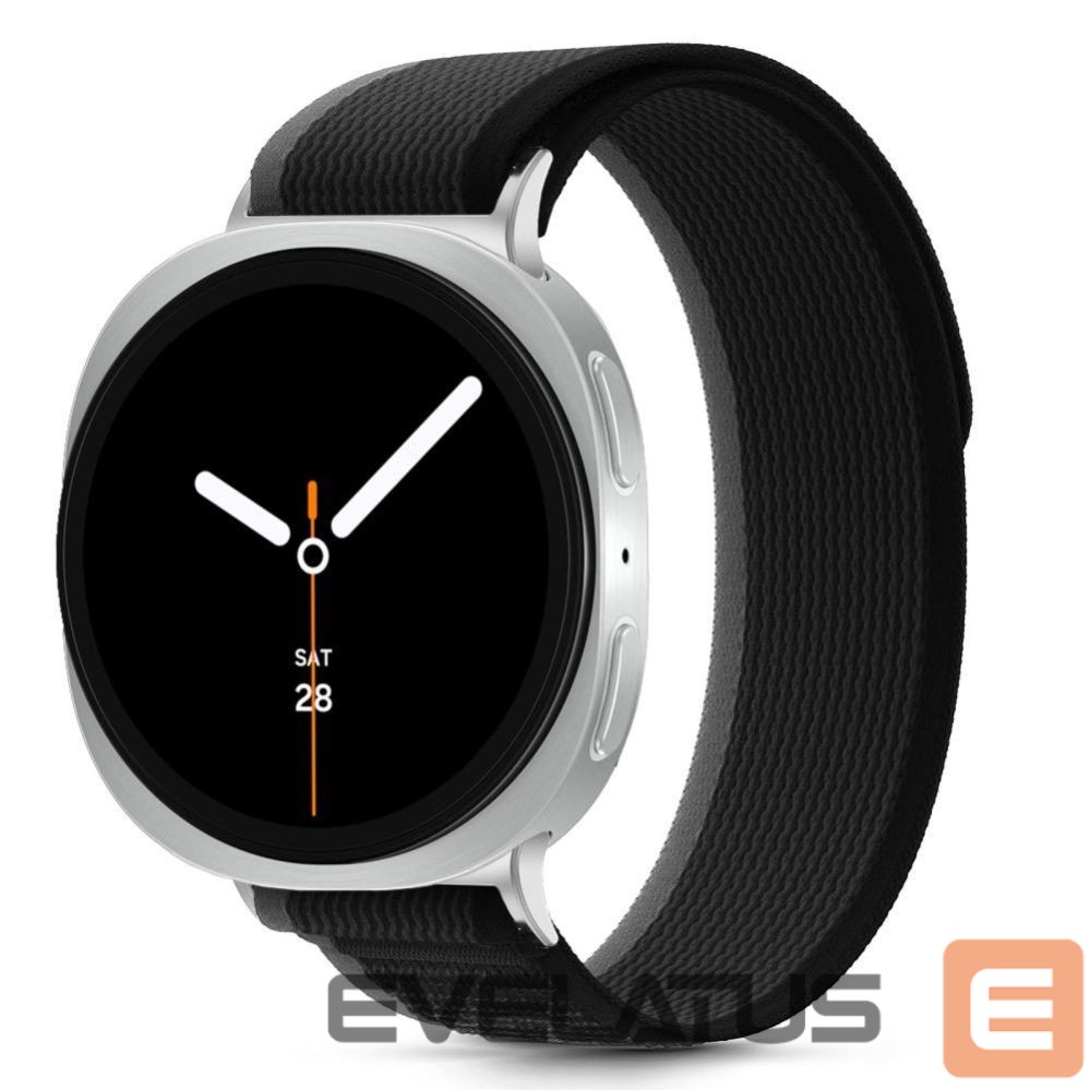 Kitos prekės Tech-Protect Tech-Protect Nylon Stripe Strap for Samsung Galaxy Watch 40/44/46 mm - Black and Orange