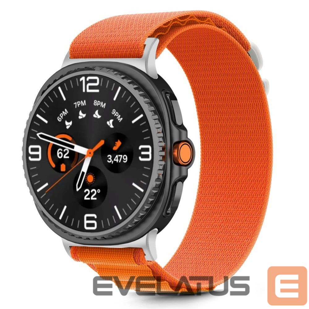 Kitos prekės Tech-Protect Tech-Protect Nylon Stripe Strap for Samsung Galaxy Watch 40/44/46 mm - Orange