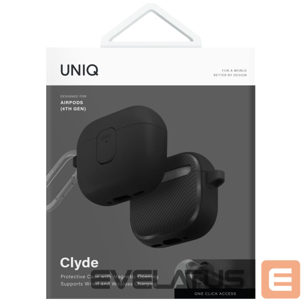 Kitos prekės UNIQ Uniq Clyde Lock Case for AirPods 4 - Black