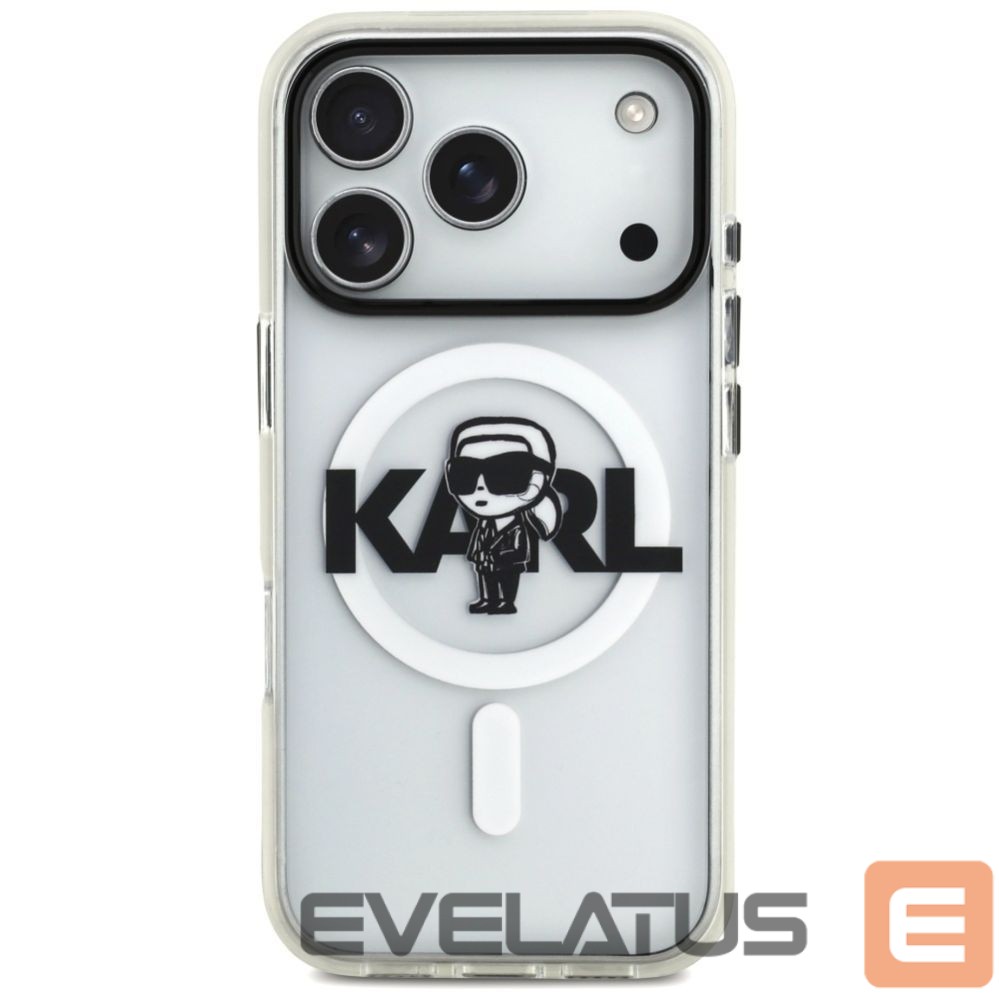 Kitos prekės Karl Lagerfeld Karl Lagerfeld IML Karl Sketch Logo MagSafe Case for iPhone 17 Pro - Transparent