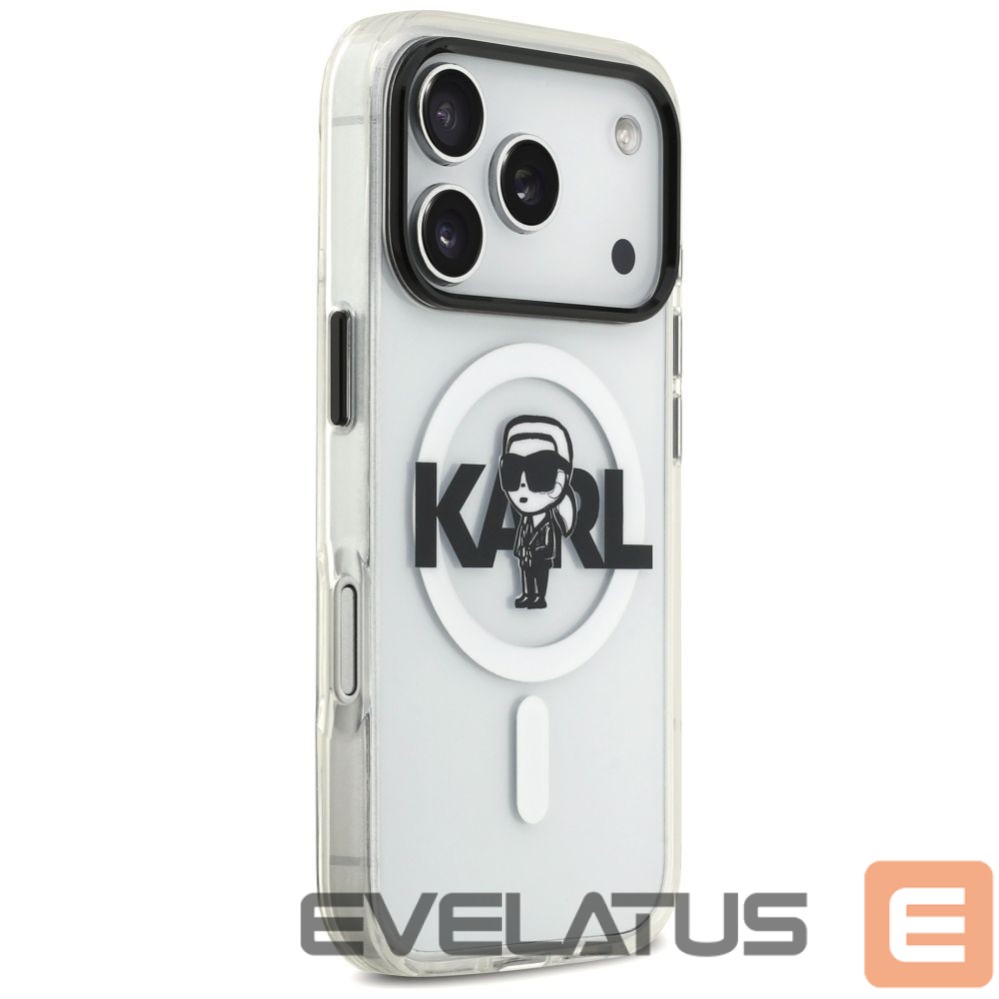 Kitos prekės Karl Lagerfeld Karl Lagerfeld IML Karl Sketch Logo MagSafe Case for iPhone 17 Pro - Transparent