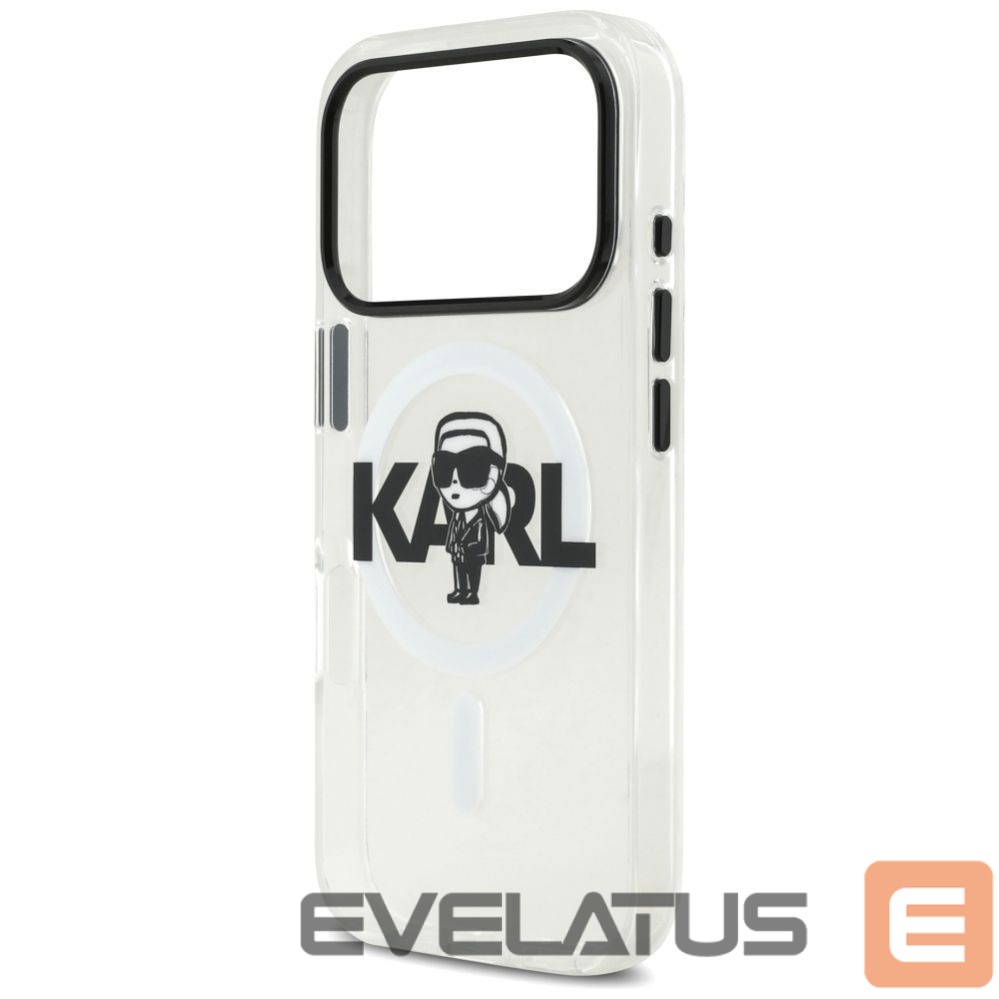 Kitos prekės Karl Lagerfeld Karl Lagerfeld IML Karl Sketch Logo MagSafe Case for iPhone 17 Pro - Transparent