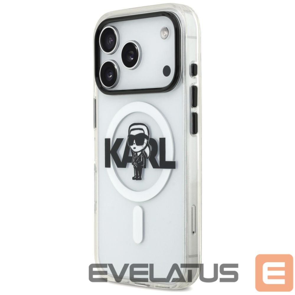 Kitos prekės Karl Lagerfeld Karl Lagerfeld IML Karl Sketch Logo MagSafe Case for iPhone 17 Pro - Transparent