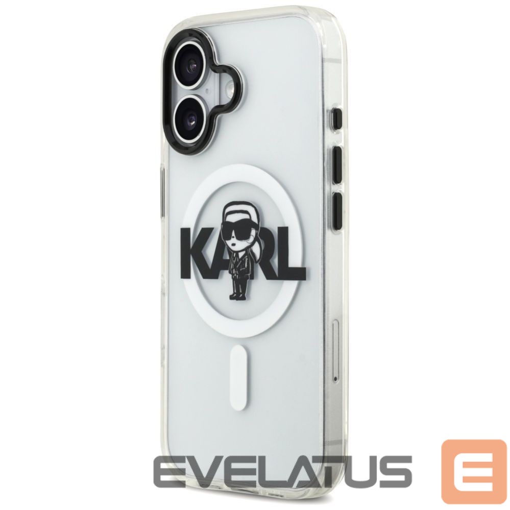 Kitos prekės Karl Lagerfeld Karl Lagerfeld IML Karl Sketch Logo MagSafe Case for iPhone 17 - Transparent