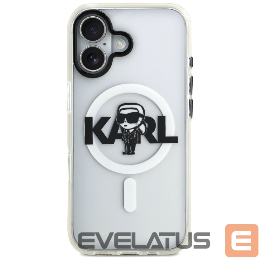 Kitos prekės Karl Lagerfeld Karl Lagerfeld IML Karl Sketch Logo MagSafe Case for iPhone 17 - Transparent