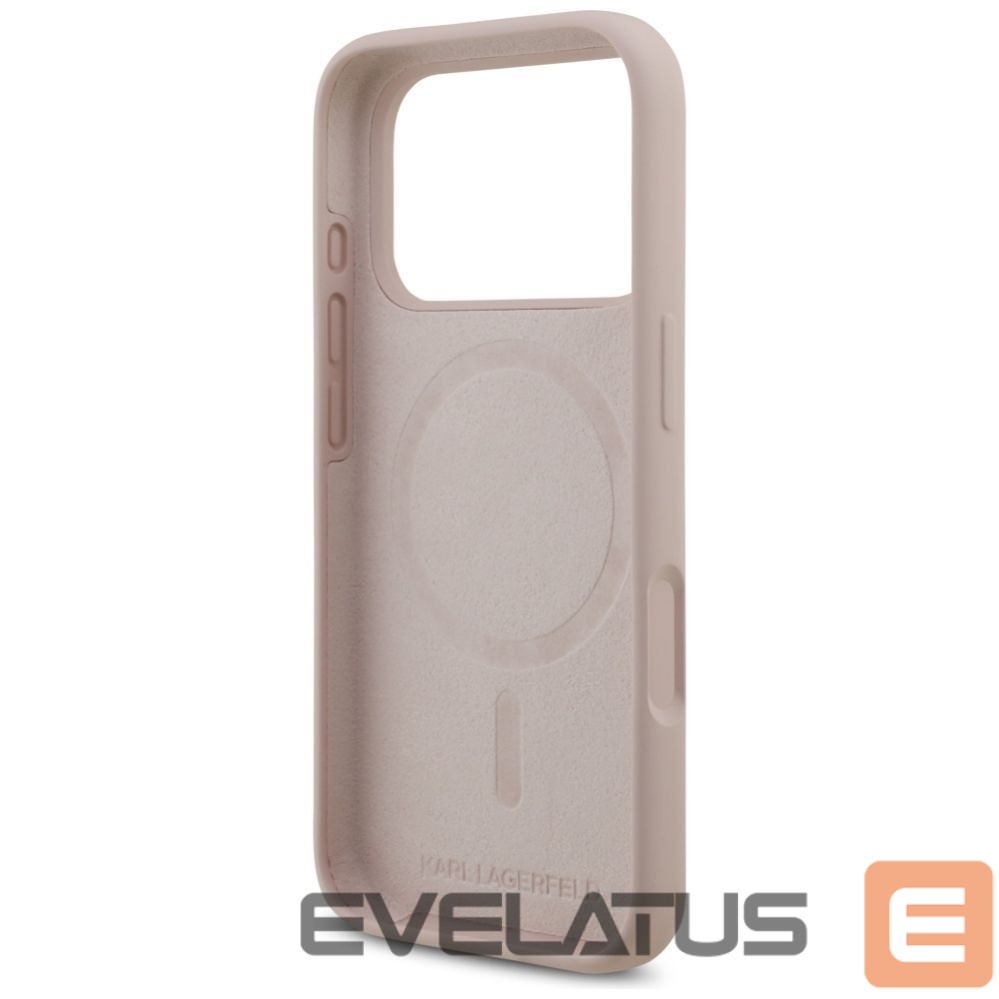 Kitos prekės Karl Lagerfeld Karl Lagerfeld Silicone Karl&Choupette Ring MagSafe Case for iPhone 17 Pro - Pink