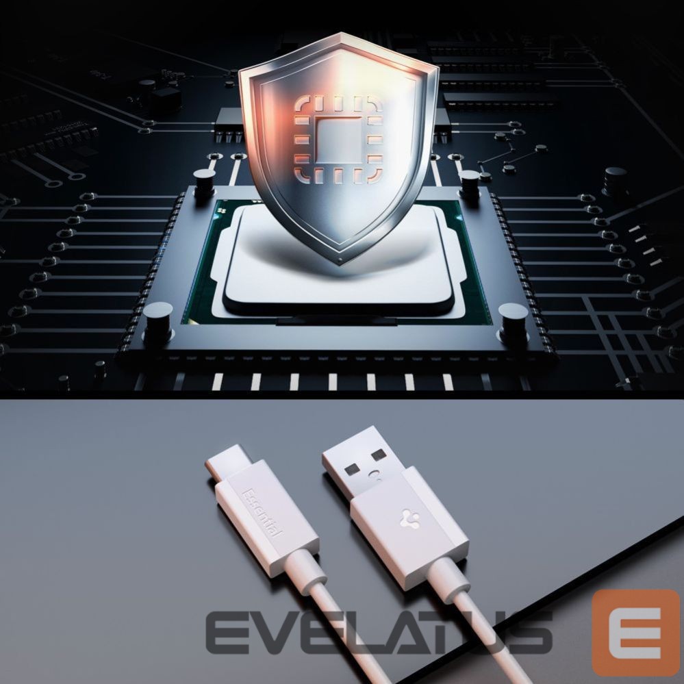 Kitos prekės Spigen Spigen EB6010AC USB-A / USB-C 60W Cable 100 cm - White
