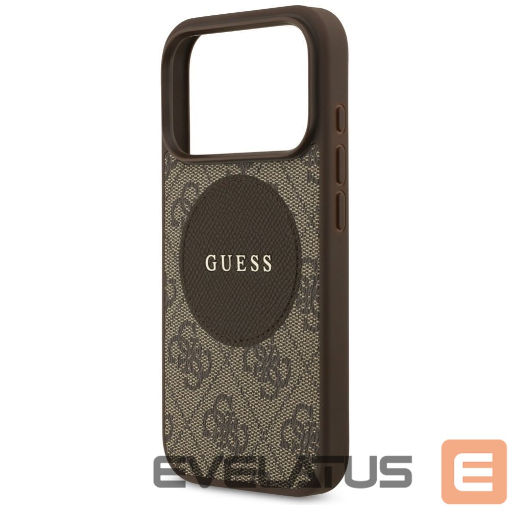 Kitos prekės Guess Guess 4G Circle Classic Logo MagSafe case for iPhone 17 Pro - brown