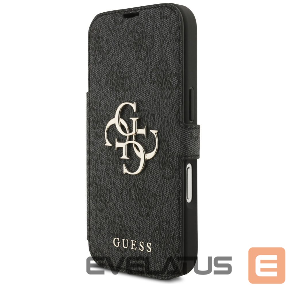 Kitos prekės Guess Guess Book 4G Metal Logo Case for iPhone 17 Pro - Black