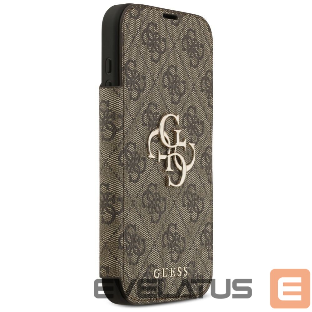 Kitos prekės Guess Guess Book 4G Metal Logo Case for iPhone 17 Pro Max - Brown