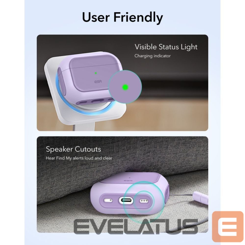 Kitos prekės ESR ESR Orbit Halolock MagSafe case for AirPods Pro - purple