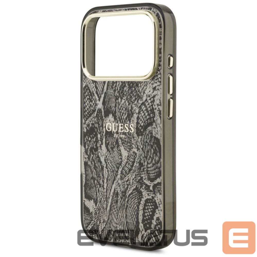 Kitos prekės Guess Guess Python Pattern MagSafe Case for iPhone 17 Pro - Black