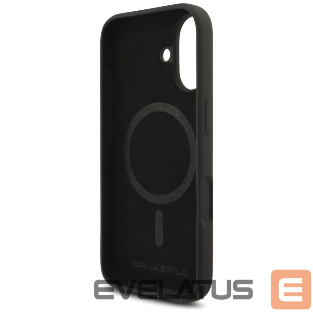Kitos prekės Karl Lagerfeld Karl Lagerfeld Silicone Karl&Choupette Ring MagSafe Case for iPhone 17 - Black