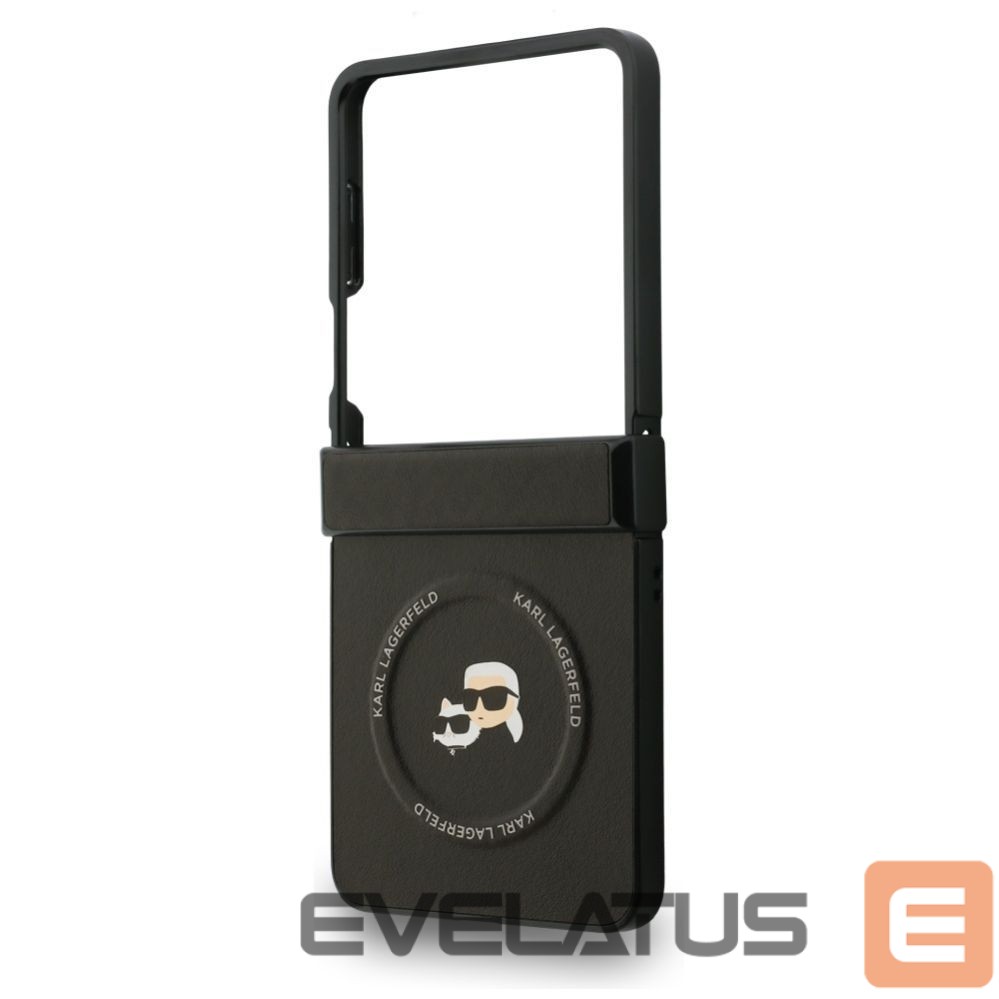 Kitos prekės Karl Lagerfeld Karl Lagerfeld Karl&Choupette Pins MagSafe Case for Samsung Galaxy Z Flip 7 - Black