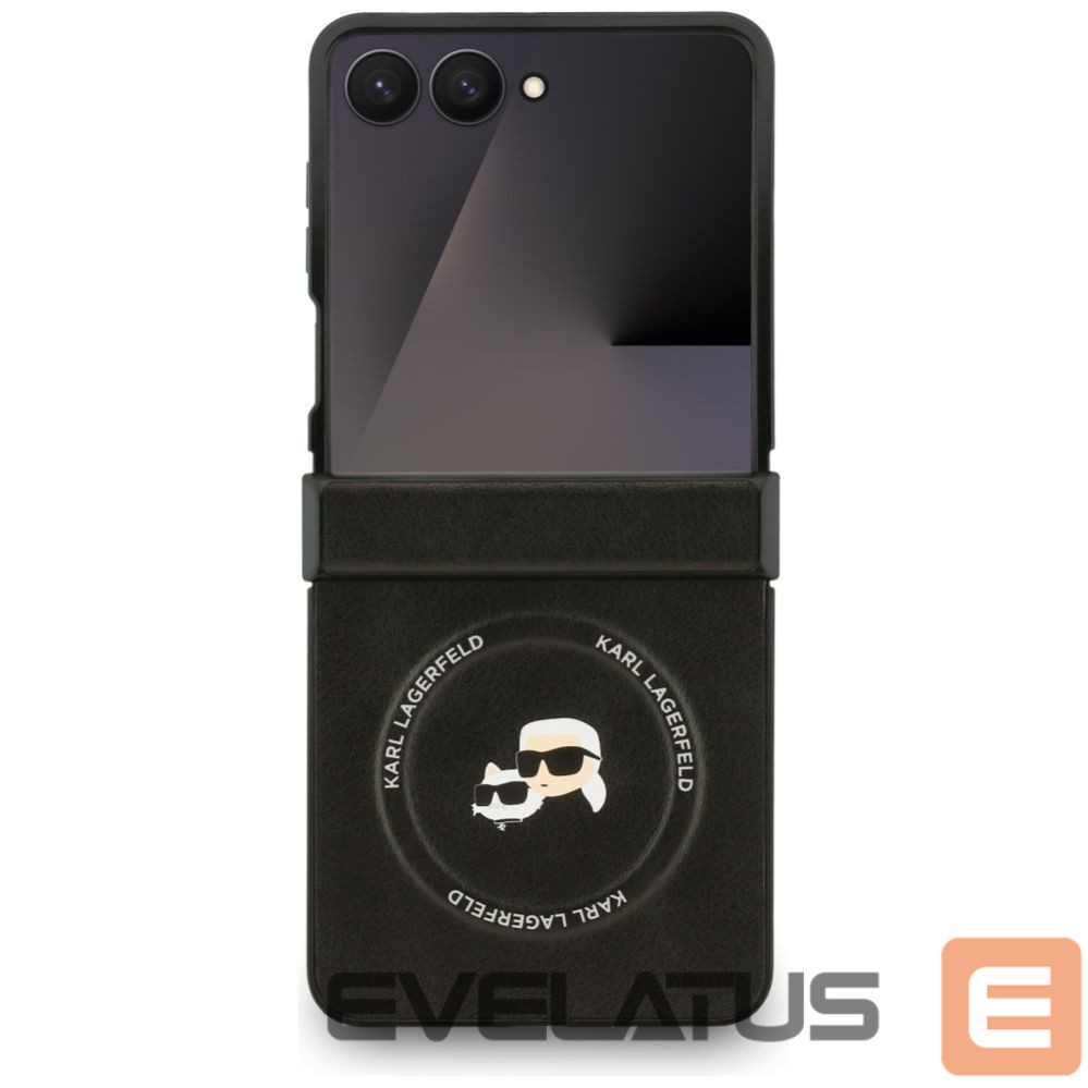 Kitos prekės Karl Lagerfeld Karl Lagerfeld Karl&Choupette Pins MagSafe Case for Samsung Galaxy Z Flip 7 - Black