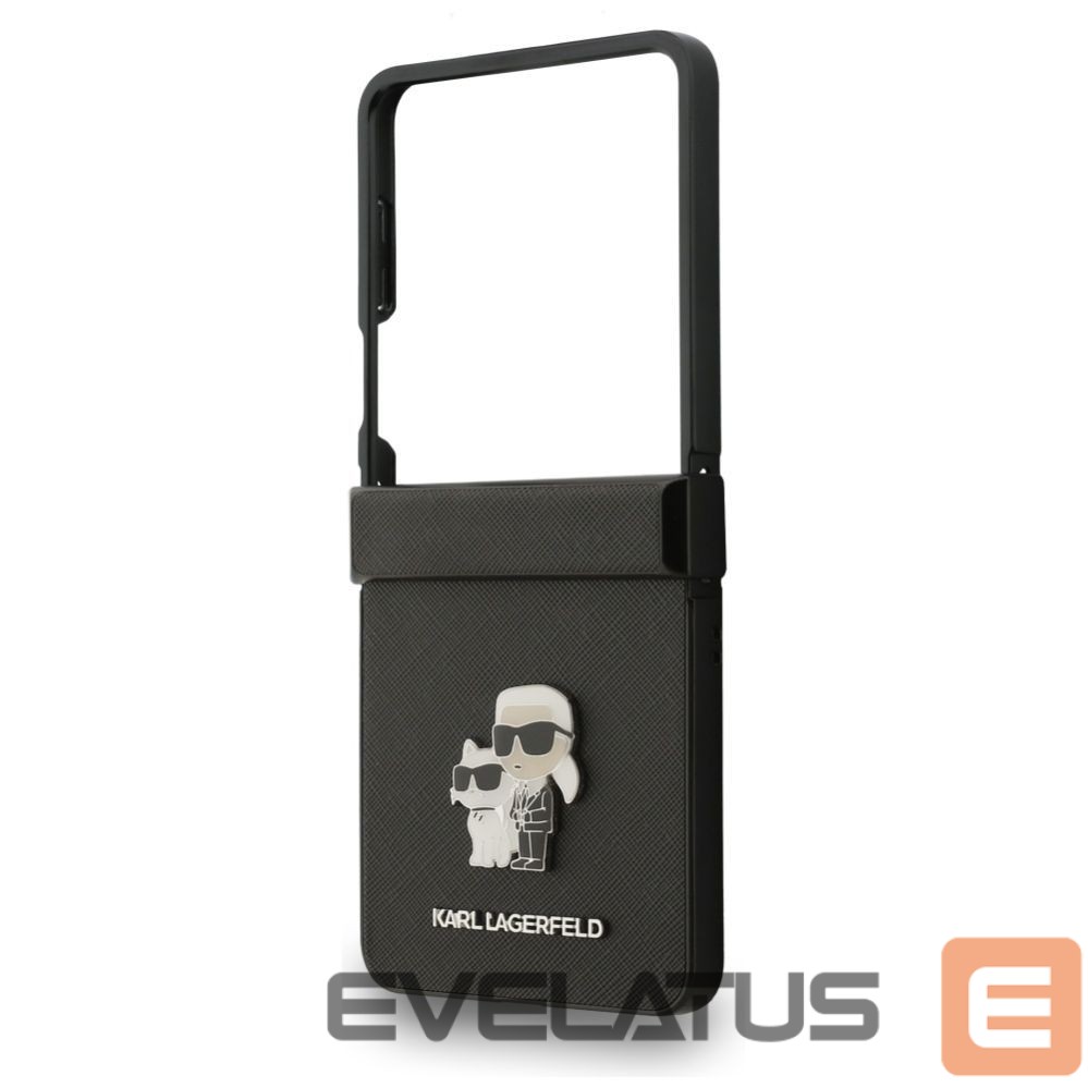 Kitos prekės Karl Lagerfeld Karl Lagerfeld Saffiano Karl&Choupette Pin Case for Samsung Galaxy Z Flip 7 - Black