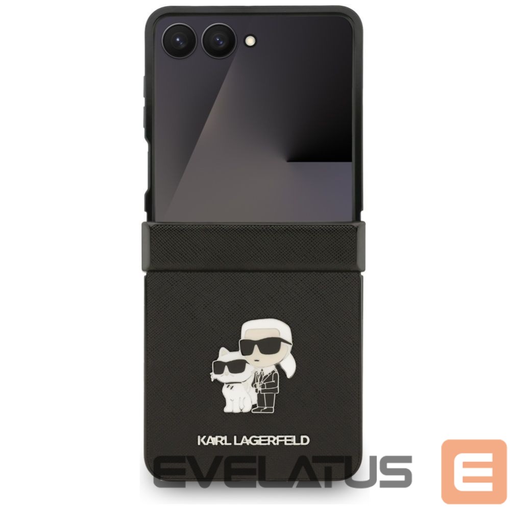 Kitos prekės Karl Lagerfeld Karl Lagerfeld Saffiano Karl&Choupette Pin Case for Samsung Galaxy Z Flip 7 - Black