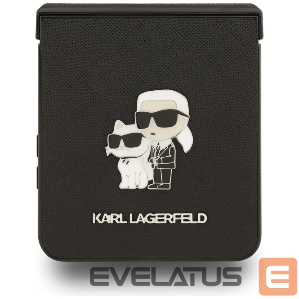 Kitos prekės Karl Lagerfeld Karl Lagerfeld Saffiano Karl&Choupette Pin Case for Samsung Galaxy Z Flip 7 - Black