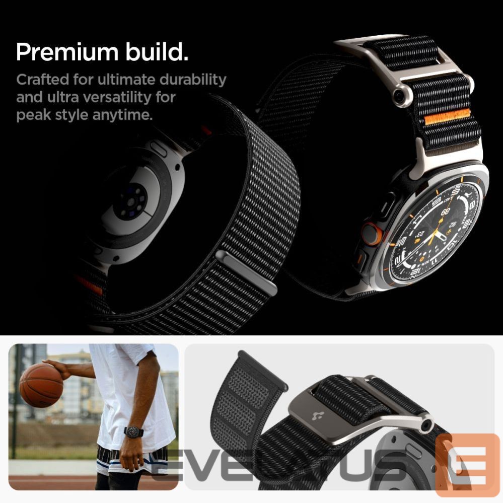 Kitos prekės Spigen Spigen DuraPro Strap for Samsung Galaxy Watch Ultra 47mm - Black
