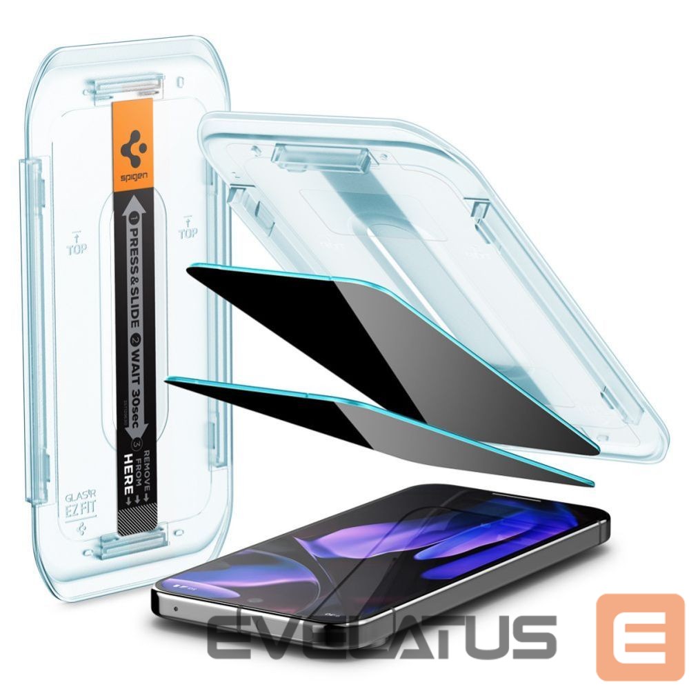 Kitos prekės Spigen Spigen Glas.TR "Ez Fit" Privacy HD 2-pack privacy glass for Google Pixel 9 / 9 Pro