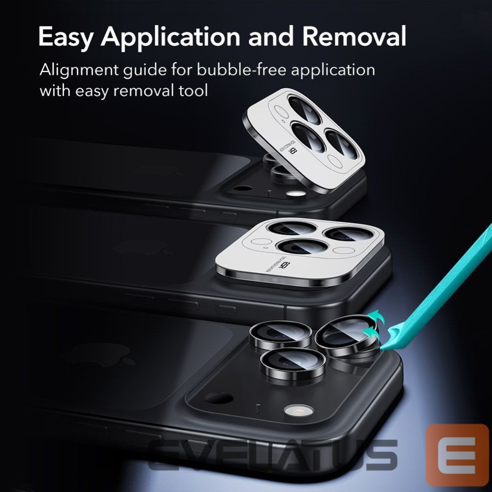 Kitos prekės ESR ESR Armorite Camera Protector for iPhone 14 Pro / Pro Max / 15 Pro / Pro Max / 16 Pro / Pro Max / 17 Pro / Pro Max - Black