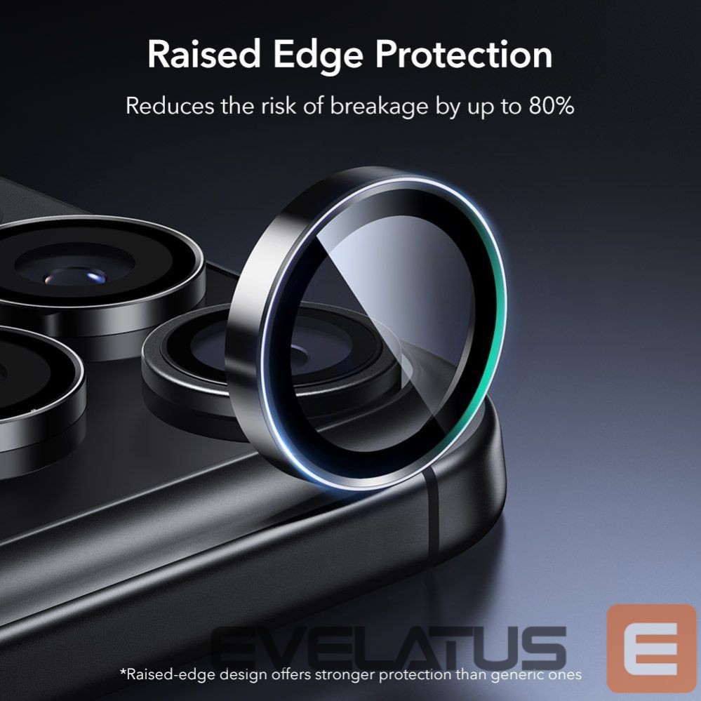 Kitos prekės ESR ESR Armorite Camera Protector for iPhone 14 Pro / Pro Max / 15 Pro / Pro Max / 16 Pro / Pro Max / 17 Pro / Pro Max - Black