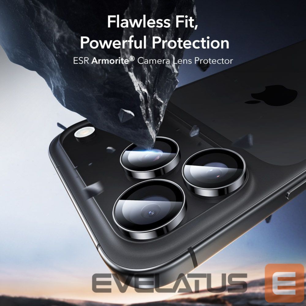Kitos prekės ESR ESR Armorite Camera Protector for iPhone 14 Pro / Pro Max / 15 Pro / Pro Max / 16 Pro / Pro Max / 17 Pro / Pro Max - Black