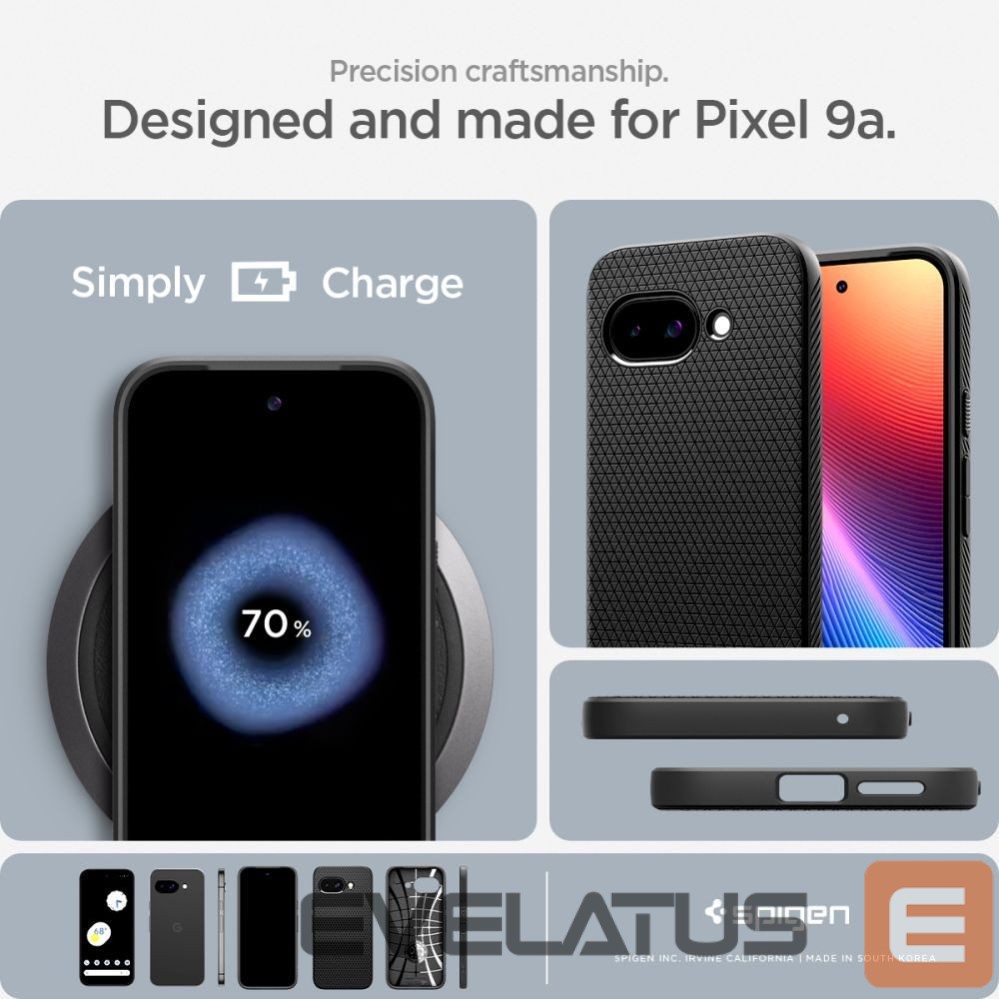 Kitos prekės Spigen Spigen Liquid Air Case for Google Pixel 9A - Matte Black