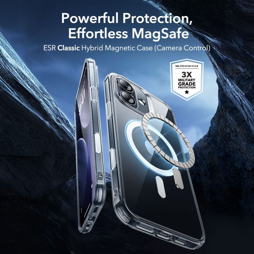 Kitos prekės ESR ESR Classic Hybrid MagSafe + Tempered Glass Set for iPhone 17 - Clear