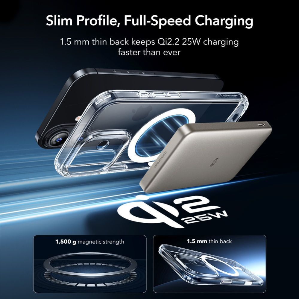 Kitos prekės ESR ESR Classic Hybrid MagSafe + Tempered Glass Set for iPhone 17 - Clear