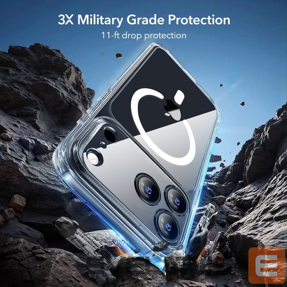 Kitos prekės ESR ESR Classic Hybrid MagSafe + Tempered Glass Set for iPhone 17 Pro Max - Clear
