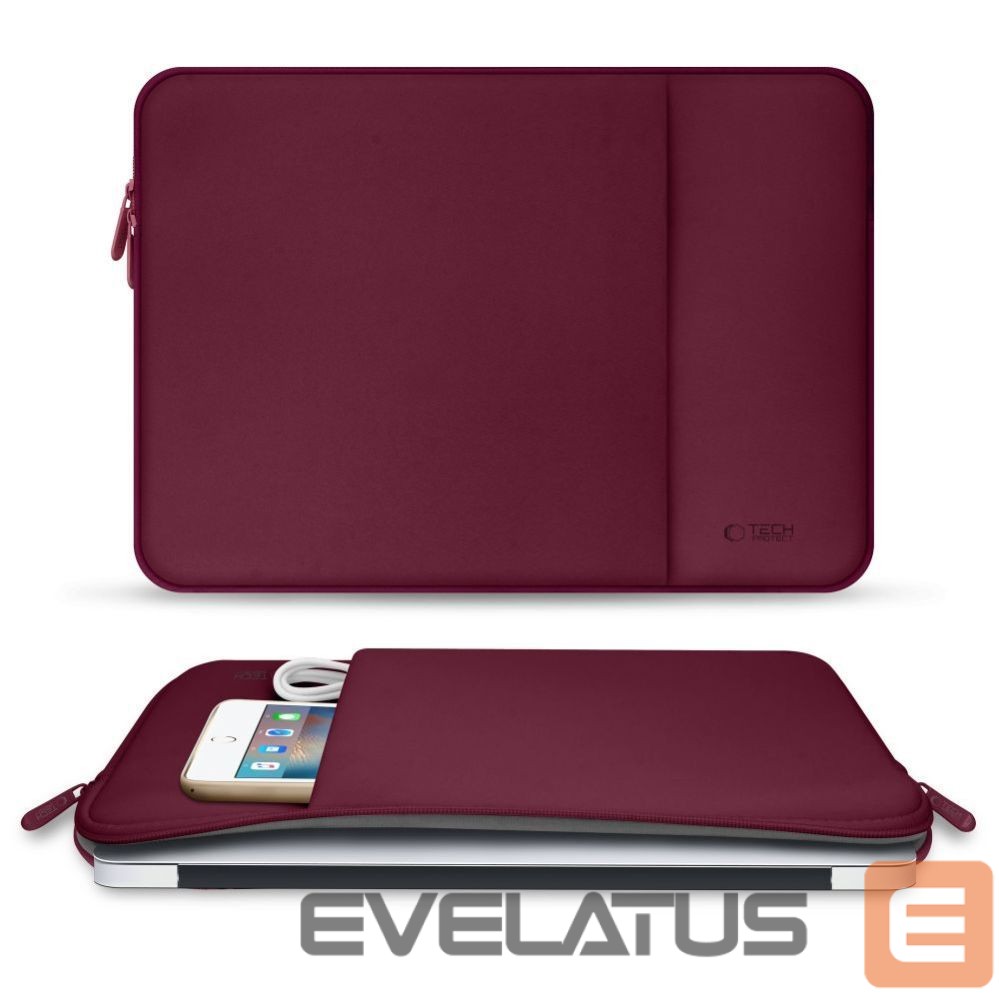 Kitos prekės Tech-Protect Tech-Protect Neoprene Laptop Case 13" - Burgundy