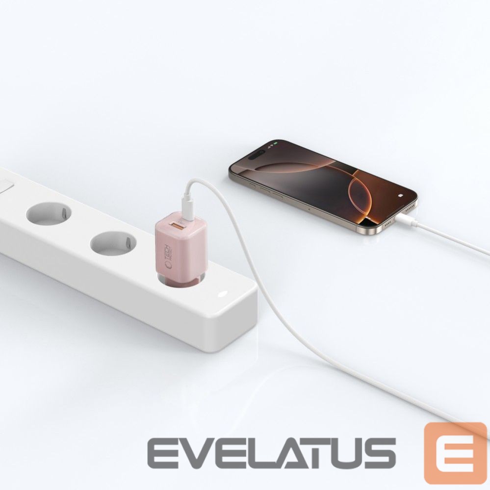 Kitos prekės Tech-Protect Tech-Protect NCM33W 2-port PD33W/QC3.0 wall charger - pink