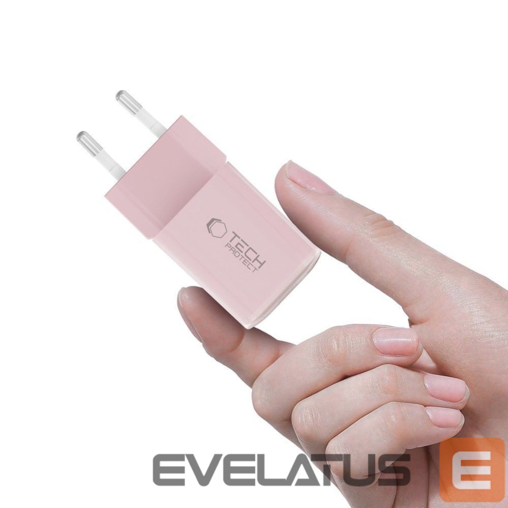 Kitos prekės Tech-Protect Tech-Protect NCM33W 2-port PD33W/QC3.0 wall charger - pink