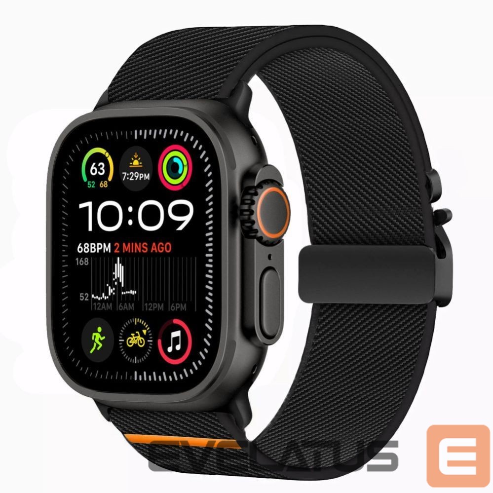 Kitos prekės Tech-Protect Tech-Protect Nylon Clasp for Apple Watch 44 / 45 / 46 / 49 mm - Black
