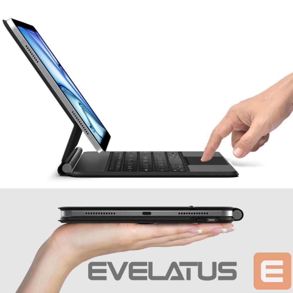 Kitos prekės Tech-Protect Tech-Protect Smartcase Magnetic with Keyboard for iPad Air 10.9” (2020/2022) / 11” (2024/2025/2026) - Black