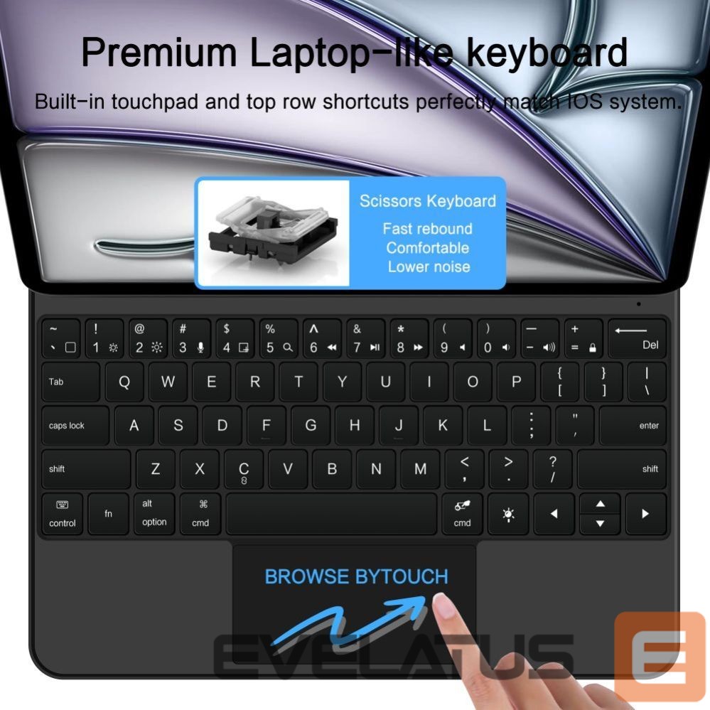 Kitos prekės Tech-Protect Tech-Protect Smartcase Magnetic with Keyboard for iPad Pro 12.9” (2020 /2021/2022) / 13” (2024/2025/2026) - Black