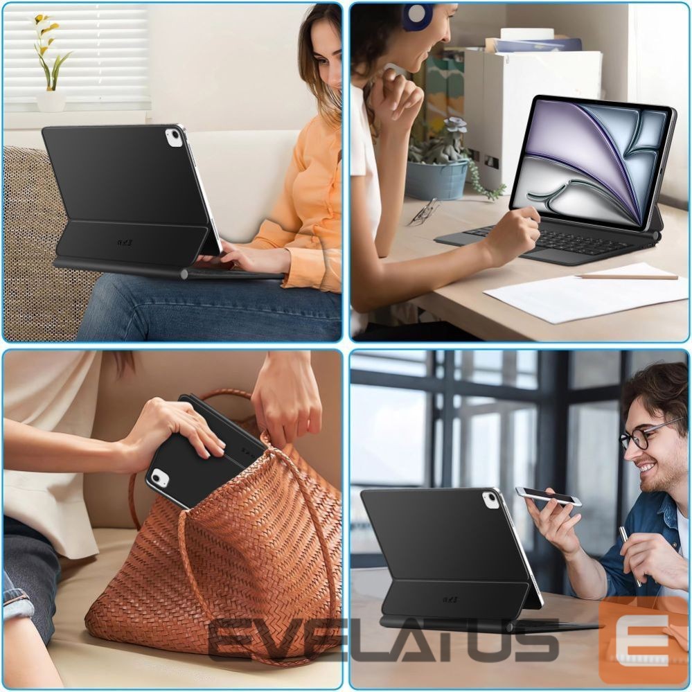 Kitos prekės Tech-Protect Tech-Protect Smartcase Magnetic with Keyboard for iPad Pro 12.9” (2020 /2021/2022) / 13” (2024/2025/2026) - Black
