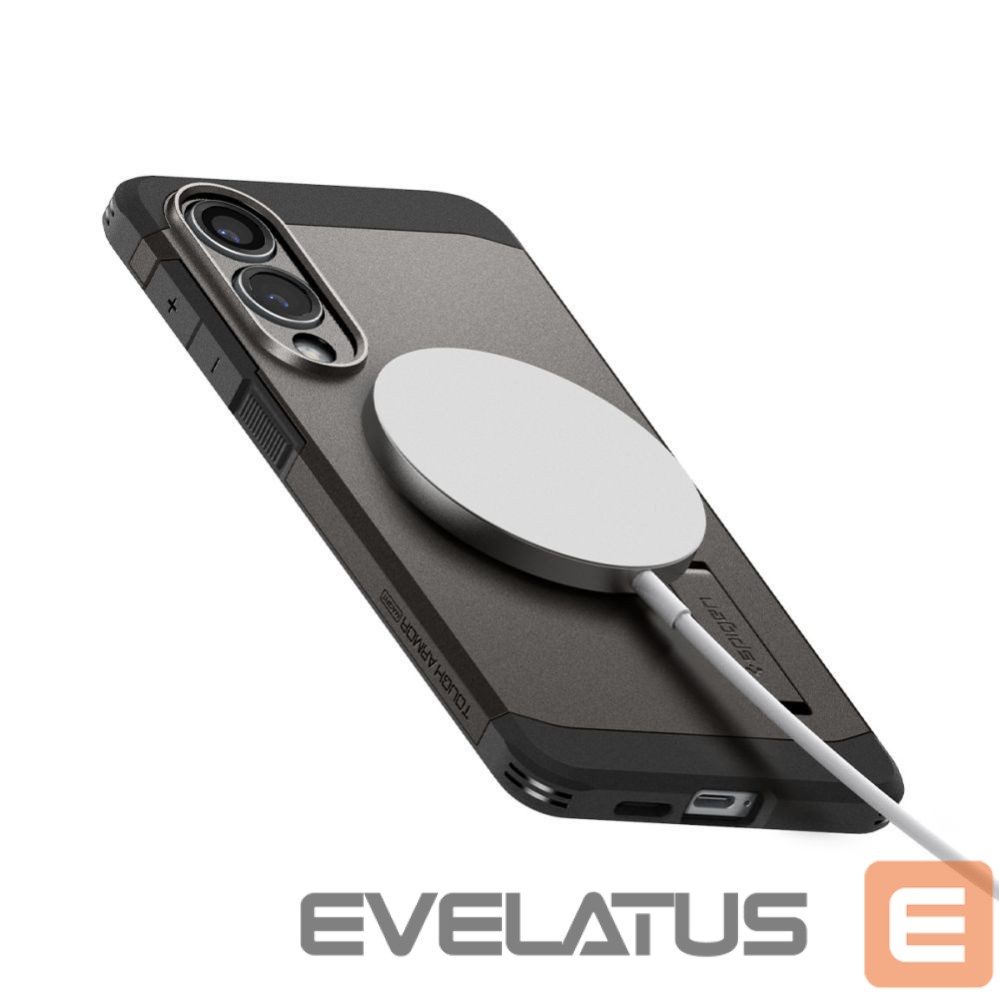 Kitos prekės Spigen Spigen Tough Armor MagSafe Case for Samsung Galaxy S25 Edge - Gray/Black