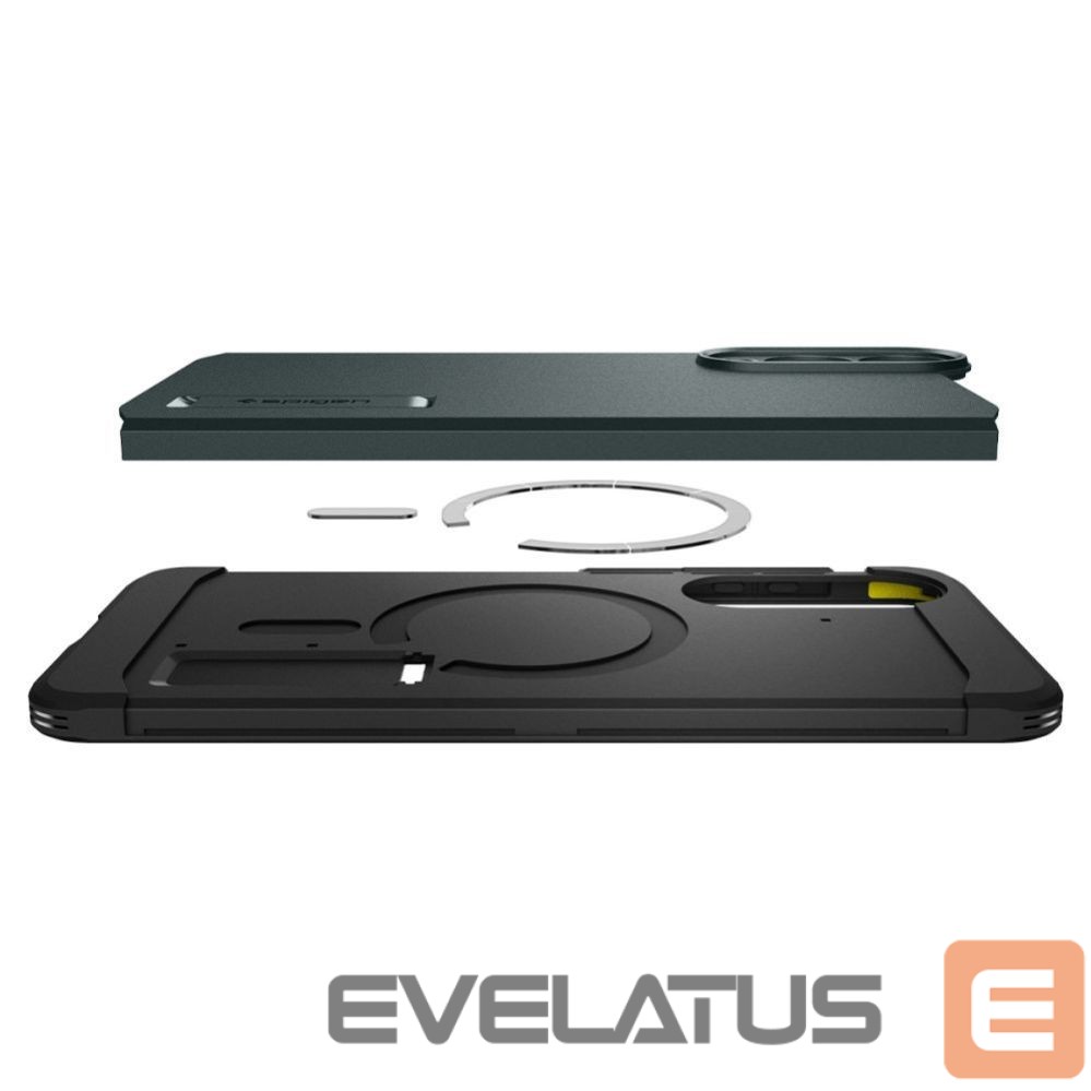 Kitos prekės Spigen Spigen Tough Armor MagSafe Case for Samsung Galaxy S25 Edge - Green/Black