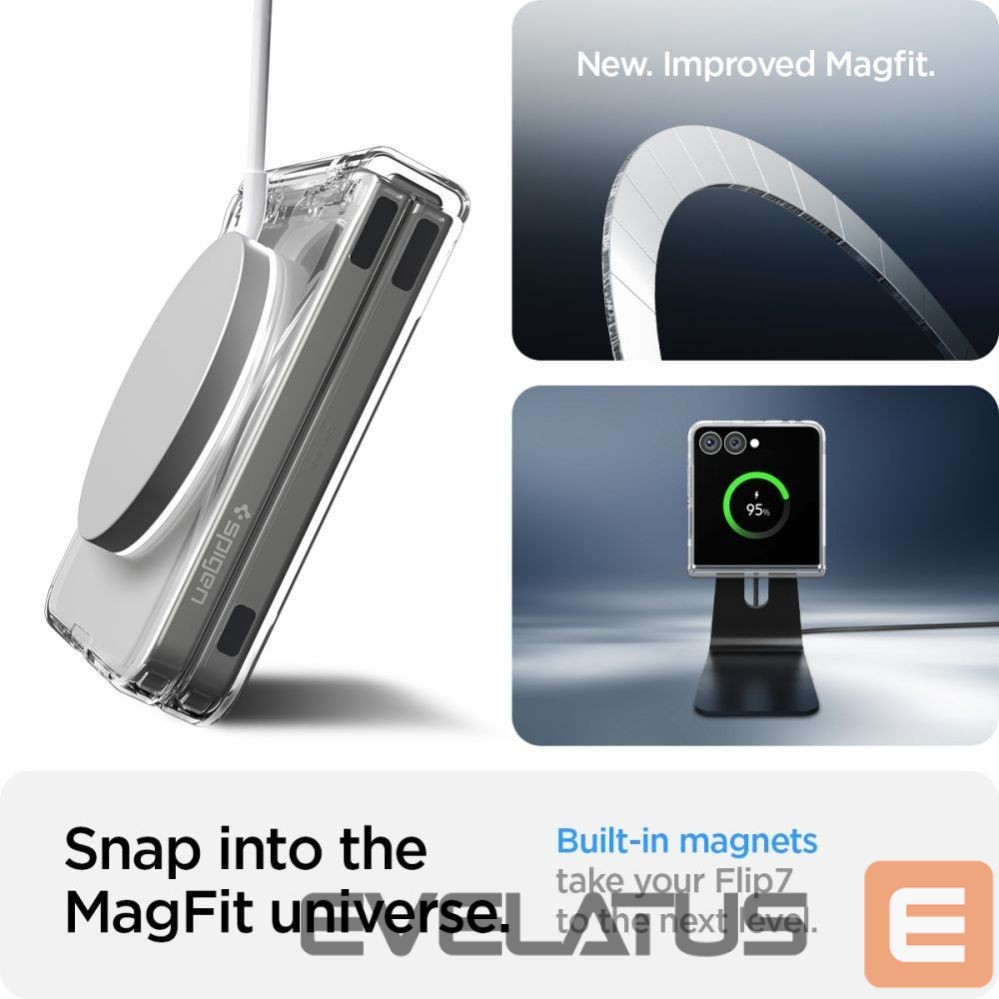 Kitos prekės Spigen Spigen AirSkin Mag MagSafe Case for Samsung Galaxy Z Flip 7 - Clear and White