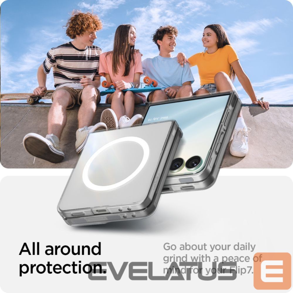 Kitos prekės Spigen Spigen AirSkin Mag MagSafe Case for Samsung Galaxy Z Flip 7 - Clear and White