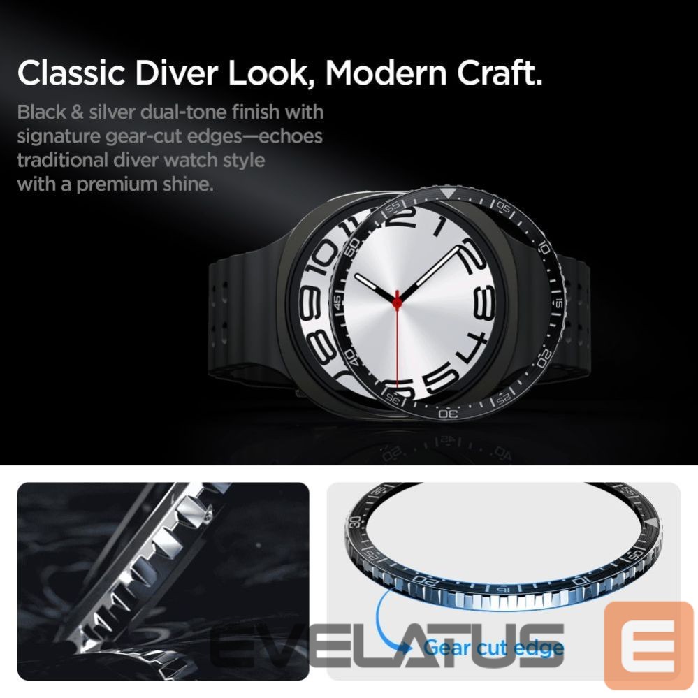 Kitos prekės Spigen Spigen Bezel Tune Diver Cover for Samsung Galaxy Watch 8 44mm - Black