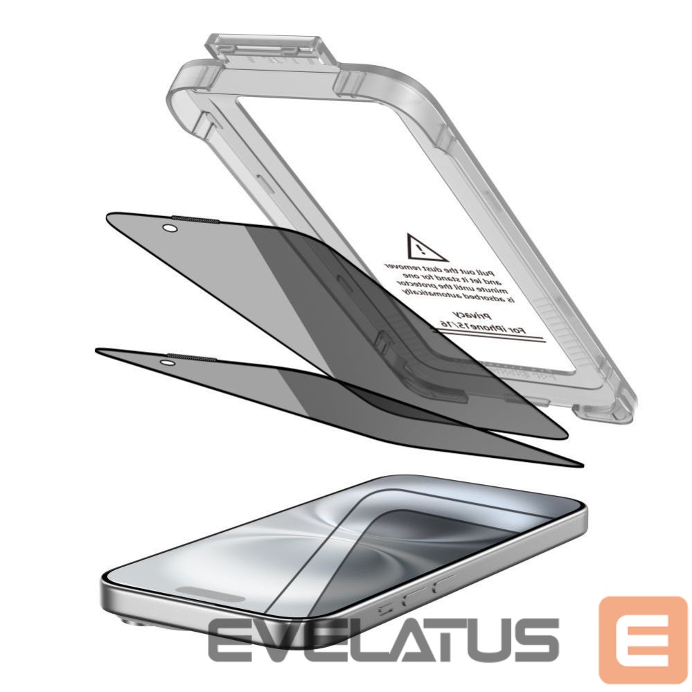 Kitos prekės Tech-Protect Tech-Protect Quick Set Spy+ Privacy Glass 2-pack for iPhone 15 / 16
