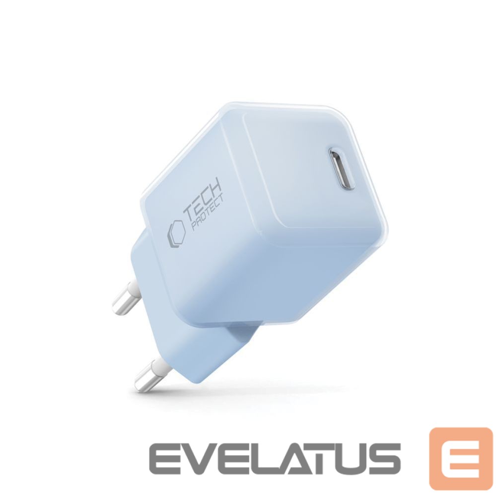 Kitos prekės Tech-Protect Tech-Protect NCM25 USB-C PD 25W Wall Charger - Blue