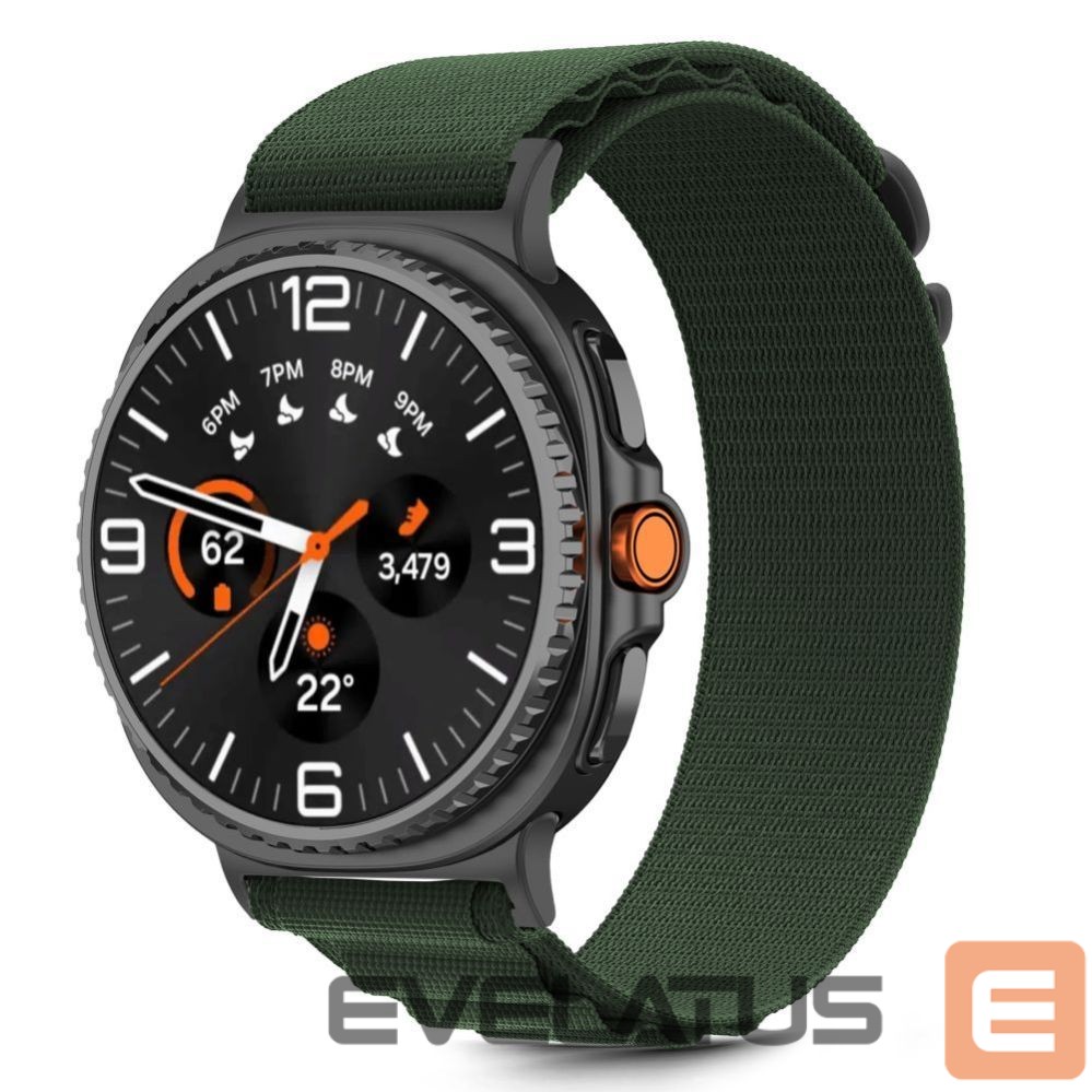 Kitos prekės Tech-Protect Tech-Protect Nylon Stripe Strap for Samsung Galaxy Watch 40/44/46 mm - Green