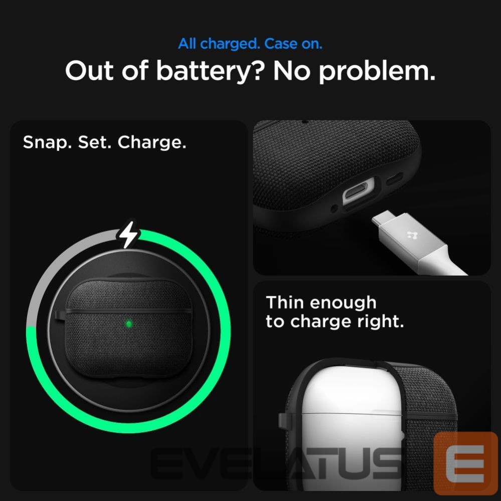 Kitos prekės Spigen Spigen Urban Fit Case for AirPods 3 - Black